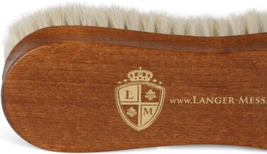 Langer & Messmer Premium Shoe Brush made of fine goat hair for polishing your shoes - The polishing brush for professional shoe care - Shoe brush in shoemaker quality