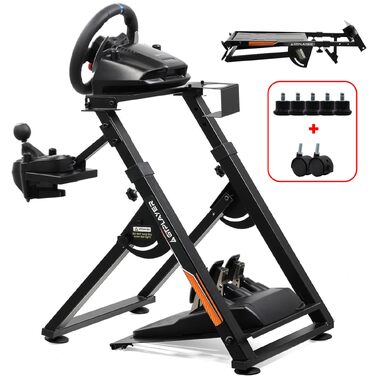Ігровий стійка-держак для керма GTPLAYER Racing Wheel Stand з кріпленням для КПП V1 V2, регульований нахил, для PS4, Xbox, PC (Помаранчевий)