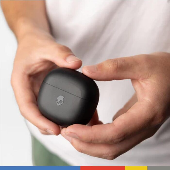 Skullcandy In-Ear Wireless навушники з шумозаглушенням, 27 годин роботи, мікрофон, сумісні з iPhone, Android та Bluetooth - (Чорний, Rail)