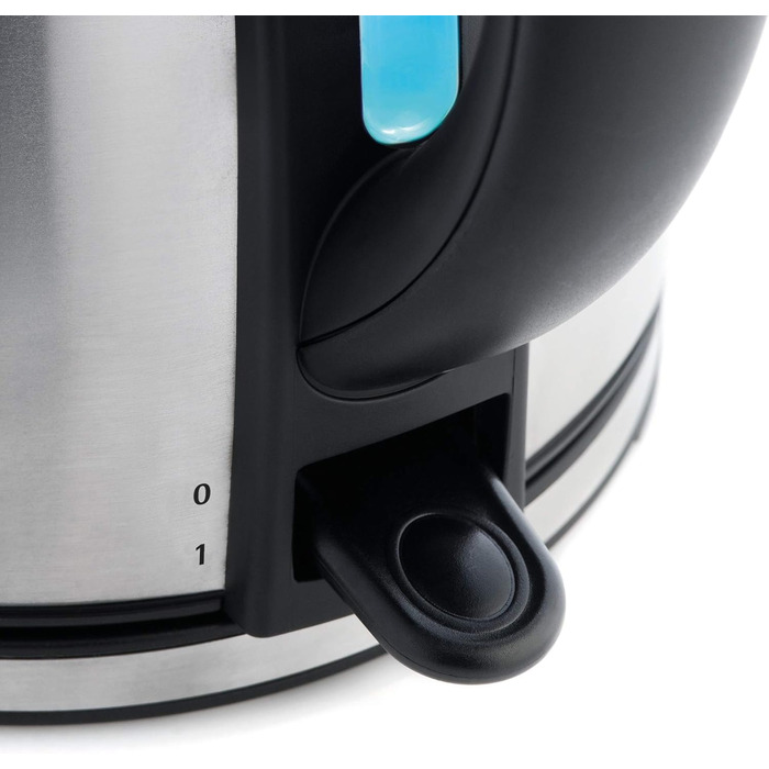 WMF Stelio Stainless Steel Kettle, 1.7L, Electric Kettle with Scale Filter, 2400W, Illuminated Water Level Indicator, Matte Stainless Steel