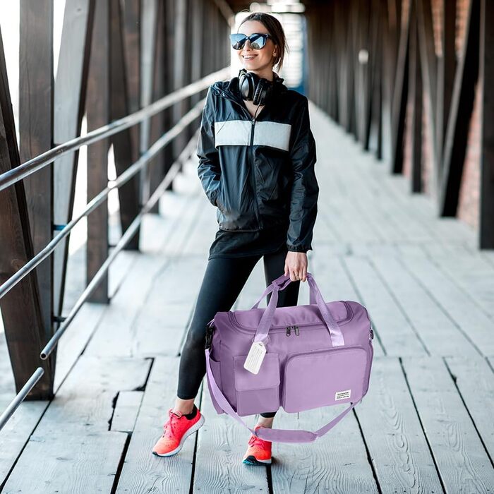 Спортивна сумка Flintronic 35L: водонепроникна дорожня сумка-валіза для чоловіків та жінок (з біркою) - блакитна (#6 Llia)