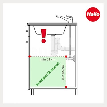 Відро для сміття Hailo Tandem 3650103 | Вбудований контейнер для сміття 2 секції з 50 мішками | для шаф шириною від 300 мм | Зручний висувний механізм на роликах | Сріблястий та антрацитовий пластик