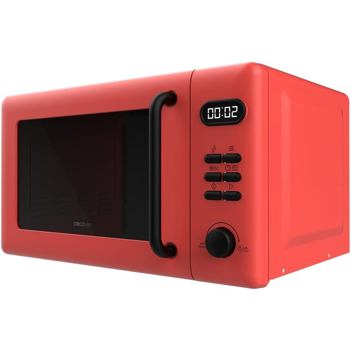 Мікрохвильова піч Cecotec Digitale Proclean 20L з грилем, 700W, 6 рівнів потужності, червона