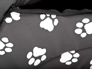 Будинок для собак та котів HobbyDog - 60x55x60 см, сірий з білими лапками