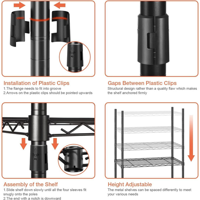 Металева стійка для одягу з гачками, вантажопідйомність до 376 кг, 187 x 44 x 194 см, чорна