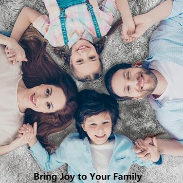 Шкіряний килим Hochflor 120x160 см - пухнастий, сучасний, для вітальні та спальні, темно-сірий (прямокутний)