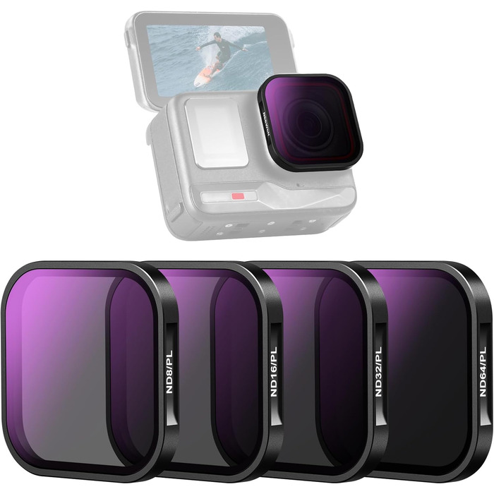 Набір фільтрів ND та CPL NEEWER для Insta360 Ace Pro: ND16, ND32, ND64, CPL – 4 шт.