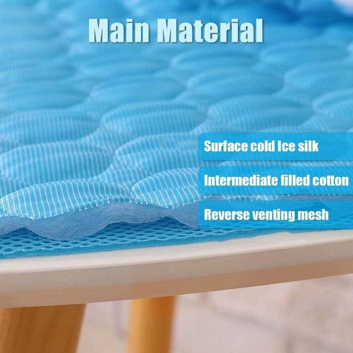 Килимок охолоджуючий для собак YXHZVON, 150 x 100 см, 2XL, блакитний. Охолоджуючий килимок для собак, миється, для дому, машини, в дорогу.