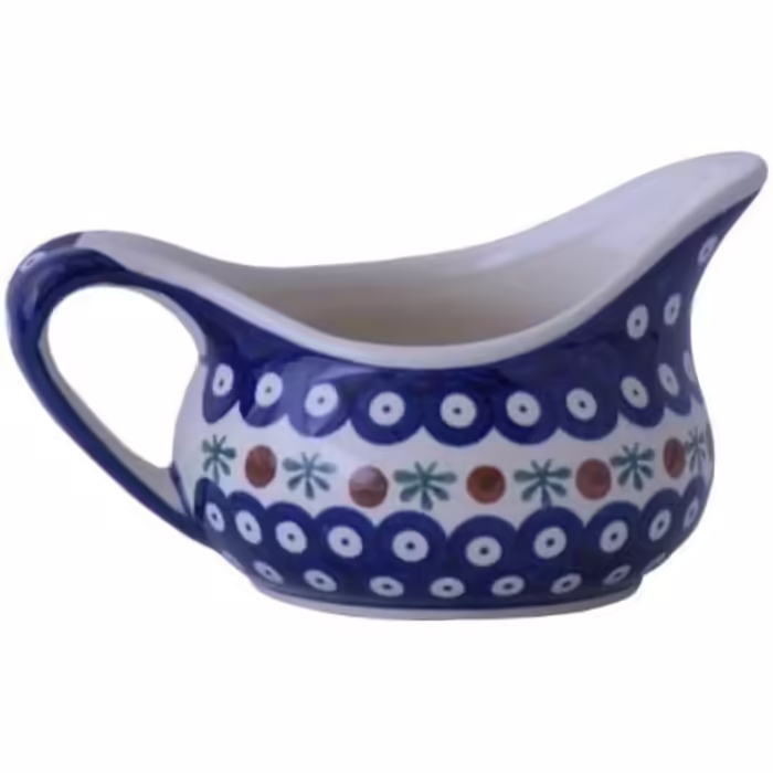 Original Bunzlauer Ceramics Sauce Boat, 0.45 Liter, with Decor 41
