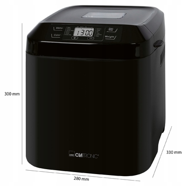 Хлібопічка Clatronic BBA 3774, чорна, 550 Вт