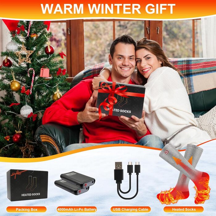 Спортивні грілки для ніг Svpro з акумулятором для чоловіків та жінок. Електричні грілки для ніг, теплі, для кемпінгу, полювання, сірі (L).