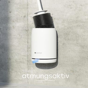 Силіконова щітка для унітазу на стіну - без свердління - комплект для ванної кімнати