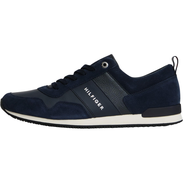Кросівки Tommy Hilfiger чоловічі Runner Iconic з шкіри та замші, синій, 43 EU