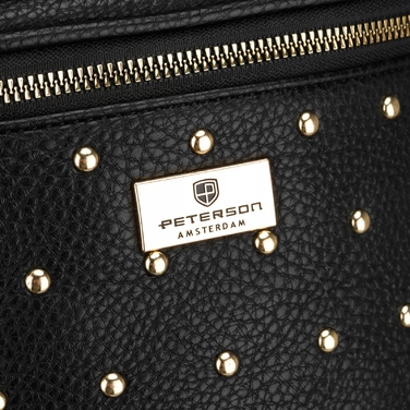 Жіноча сумка-бананка Peterson 3582 BLACK чорна