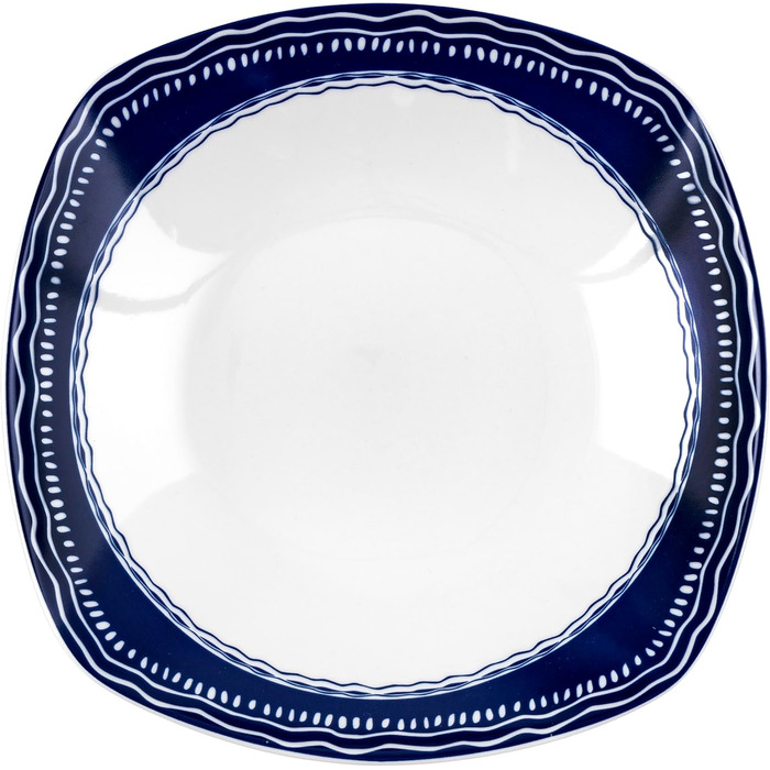 Сервіз Baroni Home на 6 осіб (18 предметів) з блакитними арками, порцеляна