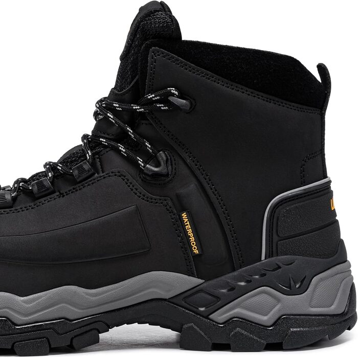 Черевики робочі чоловічі LARNMERN S3, водонепроникні, антистатичні, з металевим підноском, для будівництва, комфортні, чорні, 45 EU, широкі