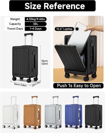 Чорний валіза-ролер Sea Choice з відділенням для ноутбука 15.6