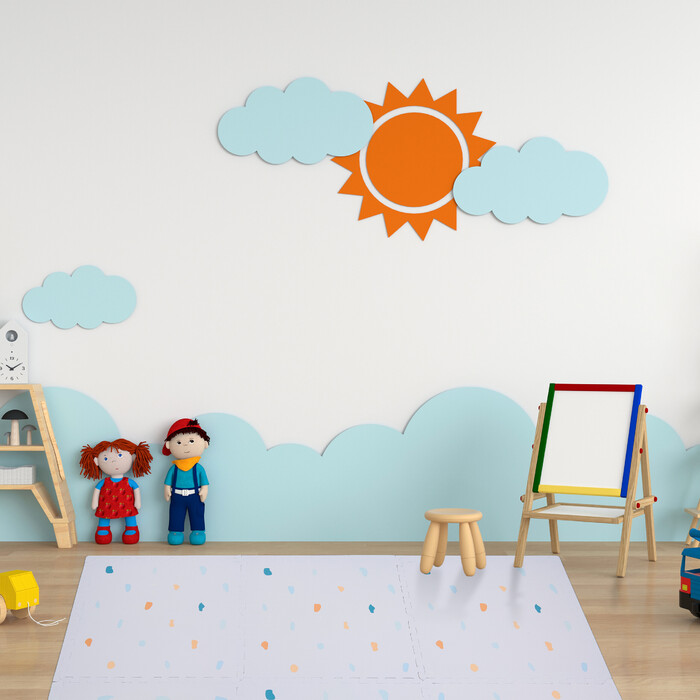 Relaxdays Puzzle Mat with Dots, 6-Piece Set