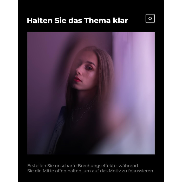 Фільтр K&F CONCEPT Split Dioptrien Prisma для створення ефекту боке та розділеного фону, 72 мм (Nano-Basic)