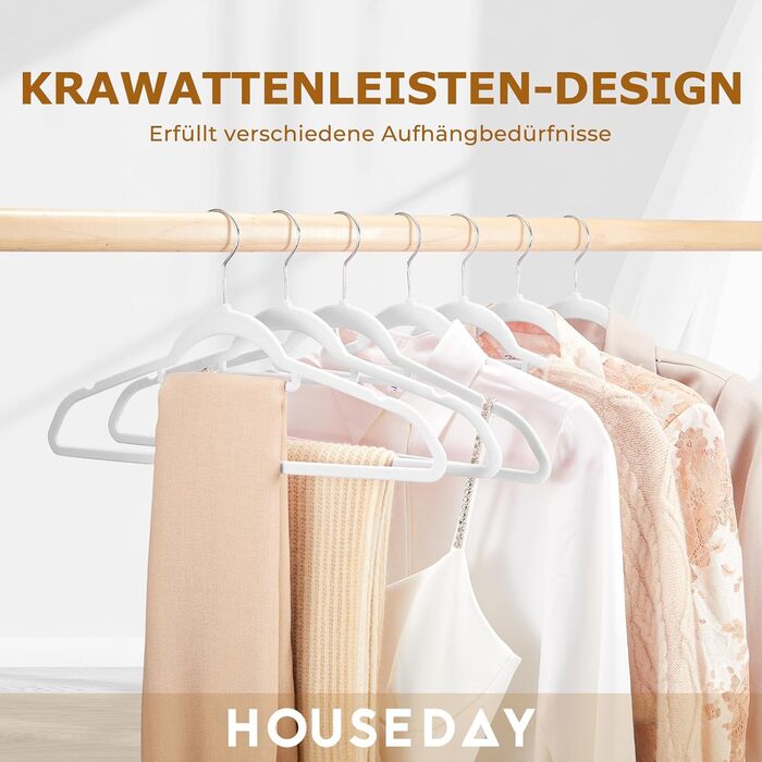 Набір вешалок для одягу House Day, 30 шт., велюрові, преміум-якість, обертаються на 360°, для сорочок, костюмів, светрів, штанів