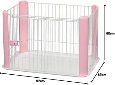 Вольєр для цуценят Iris Ohyama CLS-960 Rosa, 60 см, рожевий. Ідеально для собак та котів, для дому та вулиці