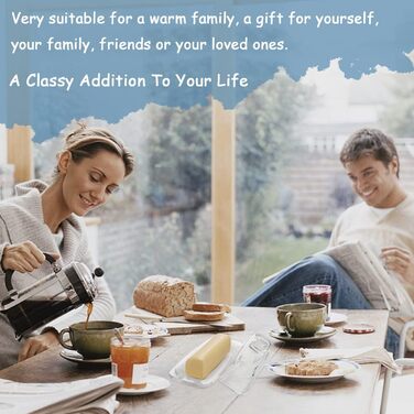 Gusnilo Butter Dish made of Glass, Classic Butter Dish, Transparent, with Lid and Handle, Dishwasher Safe, 1 Piece