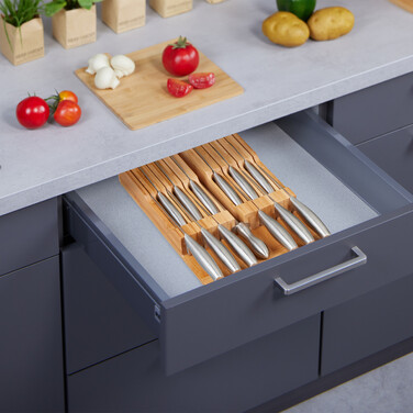 Relaxdays Drawer Knife Holder for 12 Knives