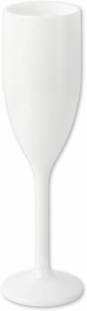 Schramm® Reusable Champagne Flutes in white, available in quantities of 6, 12, 24, or 48 pieces. 150 ml capacity, Champagne glasses, sparkling wine flutes, sparkling wine goblets, stemware, champagne glasses. Capacity, size: 48 pieces