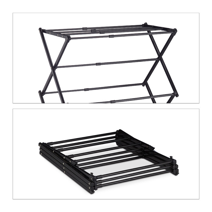 Relaxdays Folding Clothes Drying Rack with 50 Clothespins