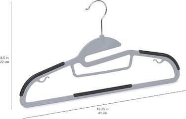 Amazon Basics Plastic Hangers, Rubber-Coated, Color: Black, Purple, 50-Piece