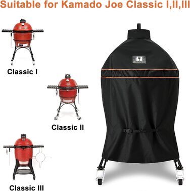 SUPJOYES Grill Cover for Kamado Joe Classic Charcoal Grill, Waterproof, Durable, Kamado Joe Grill Accessories