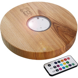 Kaya Shisha LED Coaster, with LED and Remote Control, Hookah Accessories (Ashwood, Ø 22cm)