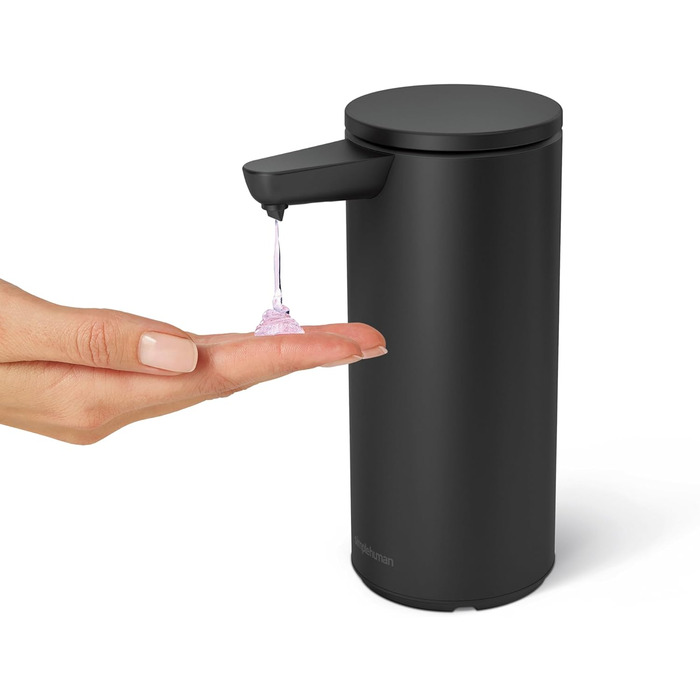 Simplehuman Rechargeable Automatic Soap Dispenser - Stainless Steel, Variable Dosage, Drip-Free, IP67 Waterproof, ST1082