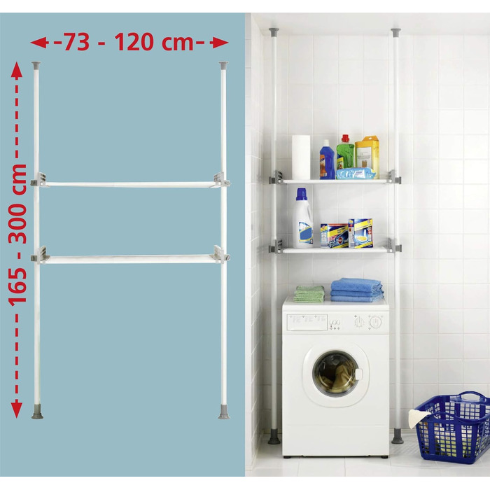 WENKO Telescopic System Hercules - adjustable organization system, wardrobe system (Twin)