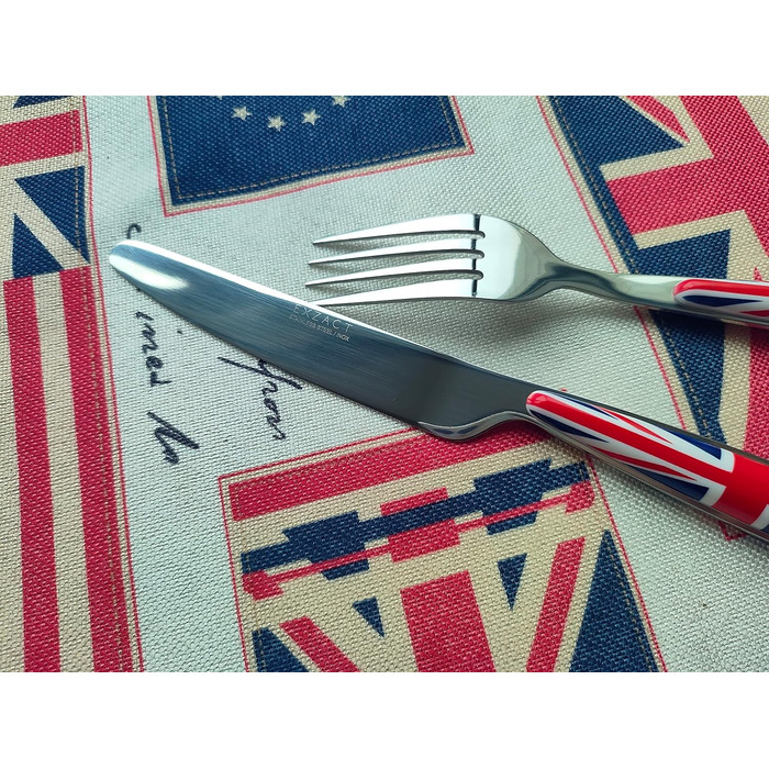 Набір столових приборів Exzact Rostfrei Stahl (16 предметів) з дизайном Union Jack