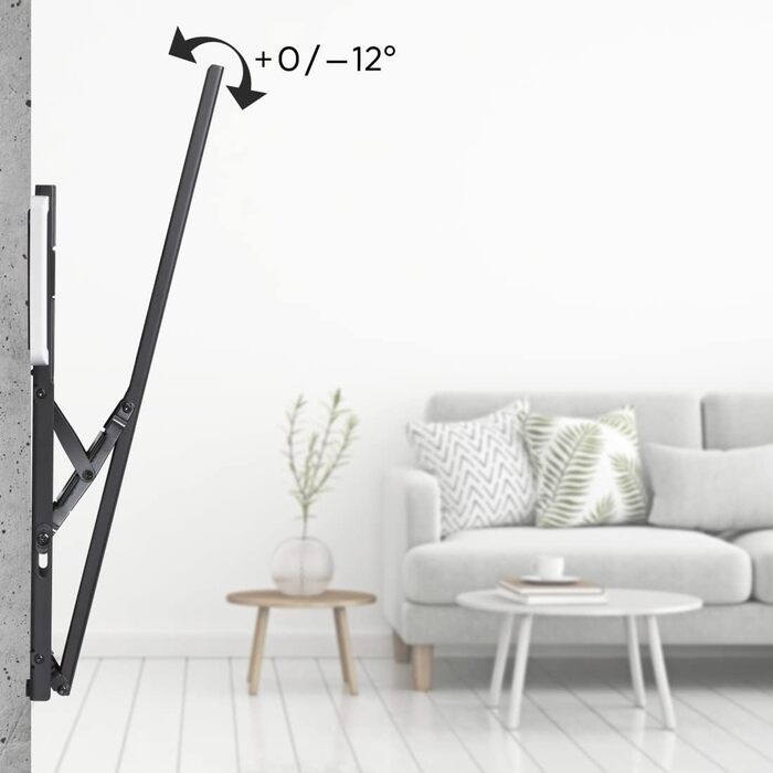 Hama TV Wall Mount Bracket - 37-90 inch TVs, up to 220lbs, VESA 800x400, Fixed Wall Mount with Minimal Wall Clearance, Includes Fischer Anchors & Installation Guide