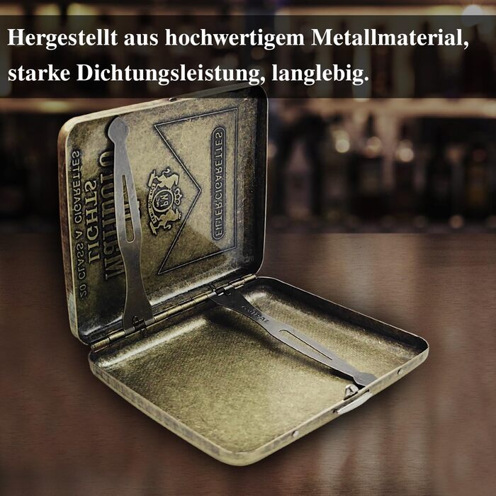 Металеве етажерка для сигарет на 20 штук, сімейний дизайн, нержавіюча сталь, підходить для чоловіків та жінок, 2 шт. (1 шт. Marlboro)