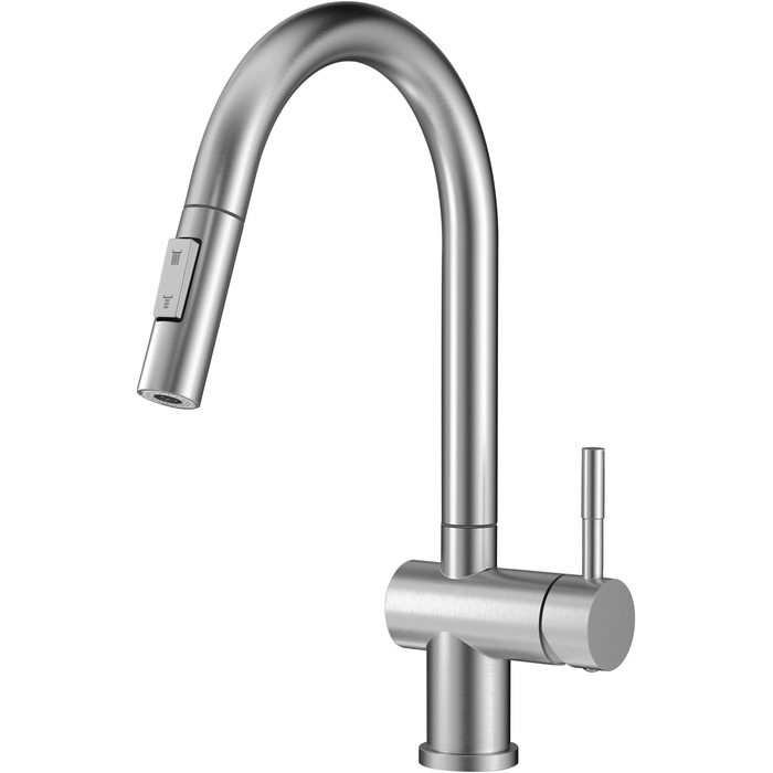 Кухонний змішувач SEMANEY з висувною лійкою та двома режимами, поворотний на 360°, з одним важелем, з матовою обробкою
