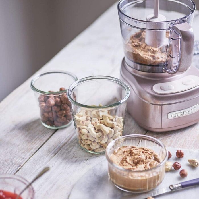 Cuisinart Mini Prep Pro, compact mini food processor, onion chopper, mixer mill, spice mixer, pulse function and drizzle holes, 900 ml capacity, dishwasher safe, easy to use, Rose
