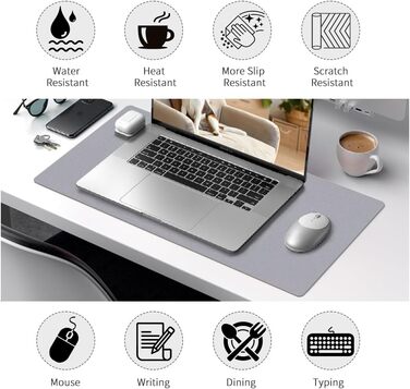 Килимок для столу Niviy з екошкіри XXL, 80x40 см: антиковзаючий, водонепроникний, для офісу та дому