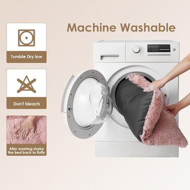 М'яке ліжко для собак EHEYCIGA, 60x45 см, рожеве. Зручне, миється, з антиковзаючою основою. Ідеальне для маленьких собак.