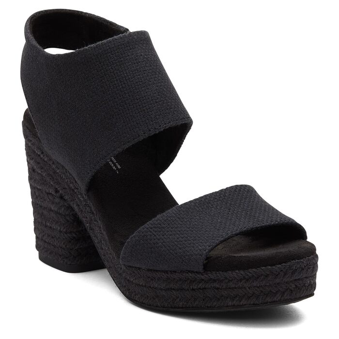 Сандалі жіночі TOMS Majorca на платформі та підборі, чорні (38 EU)