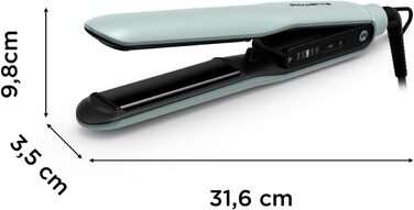 Випрямляч для волосся Rowenta Thermoglide SF5120E0 Titanium, 5 режимів (170-230°C), чорний/синій