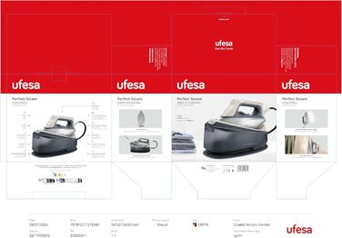 Праска з парогенератором Ufesa Perfect Steam, 2400 Вт, 6.5 Бар, вертикальна та горизонтальна, паровий удар 290 г, бак 1.2 л