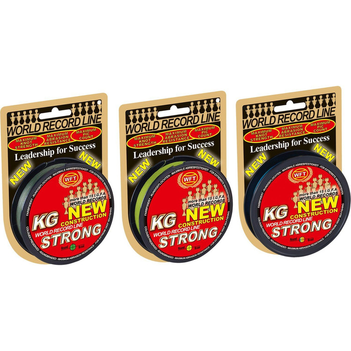 WFT 0.22mm 32kg Strong Chartreuse - 300m Braided Fishing Line, Braid Line, Predator Fishing Line