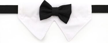 Ошатний нашийник Croci Ceremony для собак з бантиком, для весілля, атлас, срібні деталі, для середніх та великих собак, розмір 41–66 см (Чорний, L)