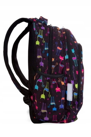 Багатовідсіковий шкільний рюкзак CoolPack, чорний/багатоколірний, 23 л