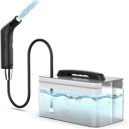 Portable Bidet Travel Bidet Sprayer, Electric Bidet, Portable Jet for Toilet, Bathroom and Outdoor Hiking, Muslim Shower Sprayer with 2.3 Liter Water Tank (Black, 2.3 Liter)