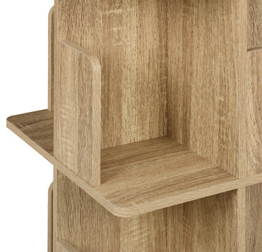 Relaxdays Corner Bookshelf with Wood-Look Finish