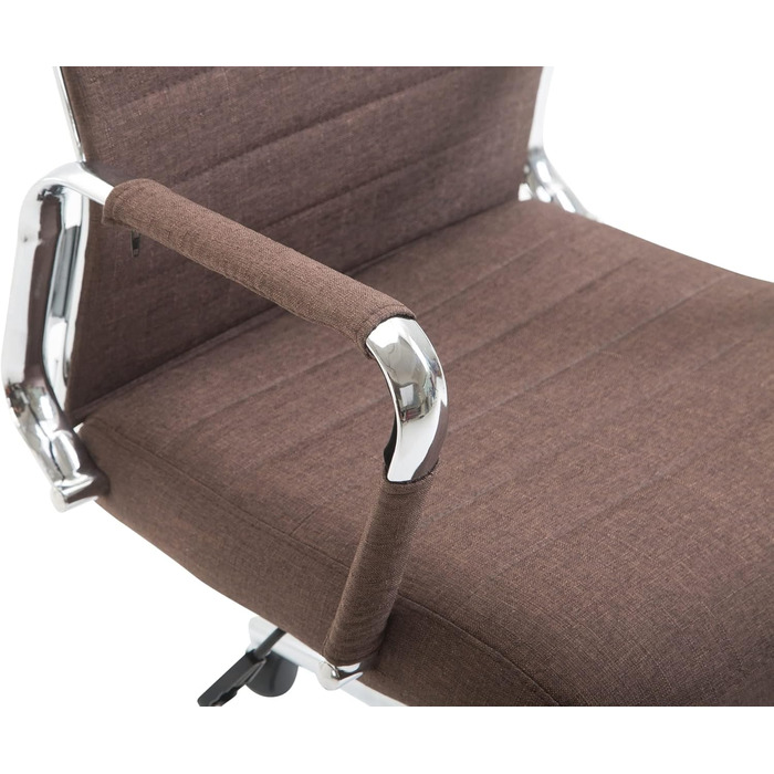 Офісне крісло Kolumbus з тканини: ергономічний крісло для начальника, комфорт для тривалої роботи, міцне та довговічне, підходить для геймінгу та home-office, колір: коричневий